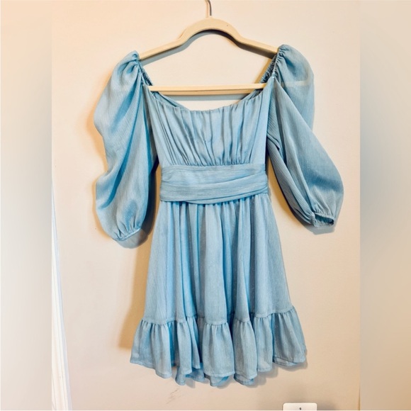 Lucy in the Sky Blue Shimmer Dress - Picture 7 of 8